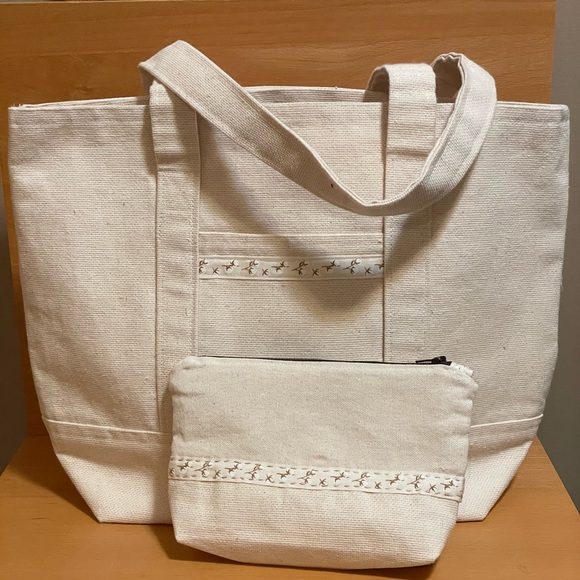 Handmade Tote bag with pouch - Picture 2 of 6